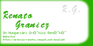 renato granicz business card